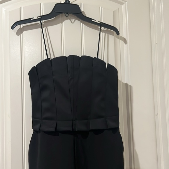 ZARA WIDE-LEG CREPE JUMPSUIT BLACK SIZE M NWOT - Picture 8 of 13